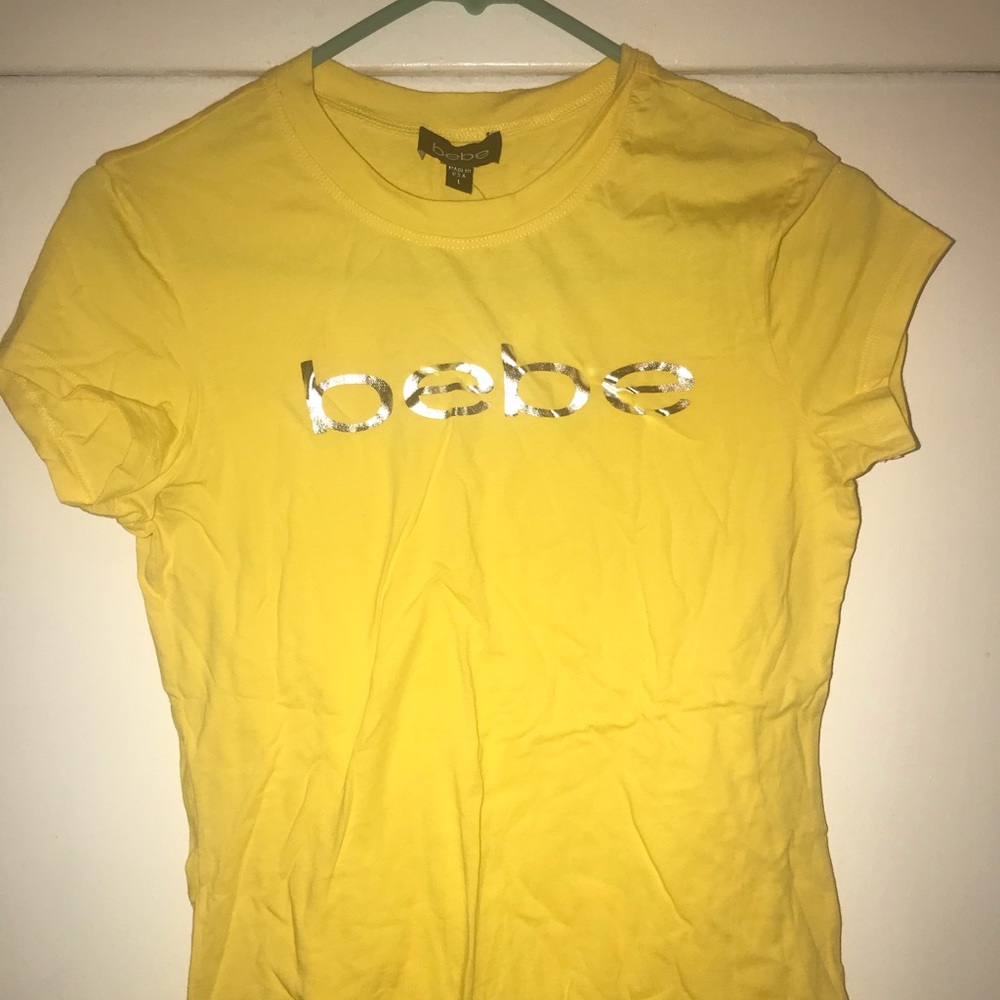 Bebe basic foil tee